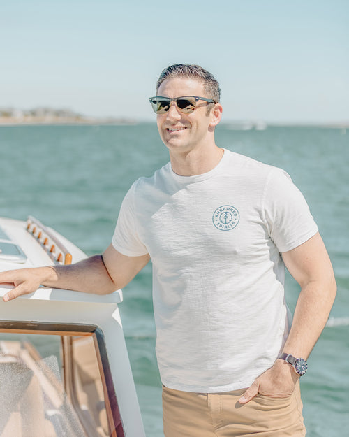 Anchored Spirits Beach Tee