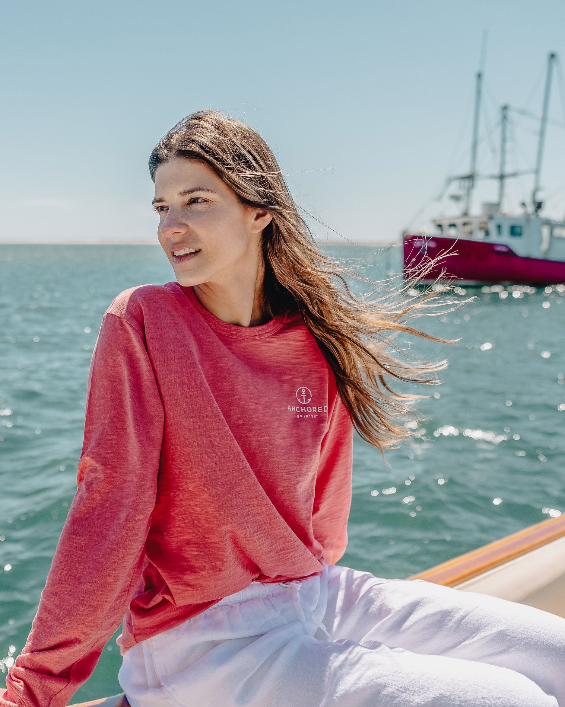 Stay Anchored Long Sleeve Beach Tee