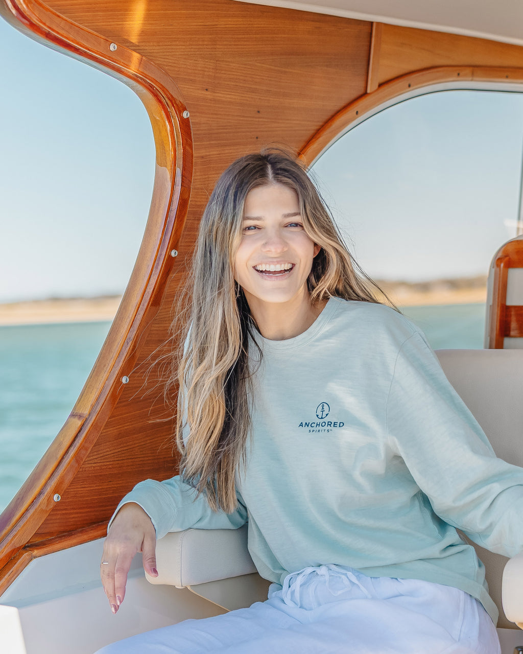 Stay Anchored Long Sleeve Beach Tee