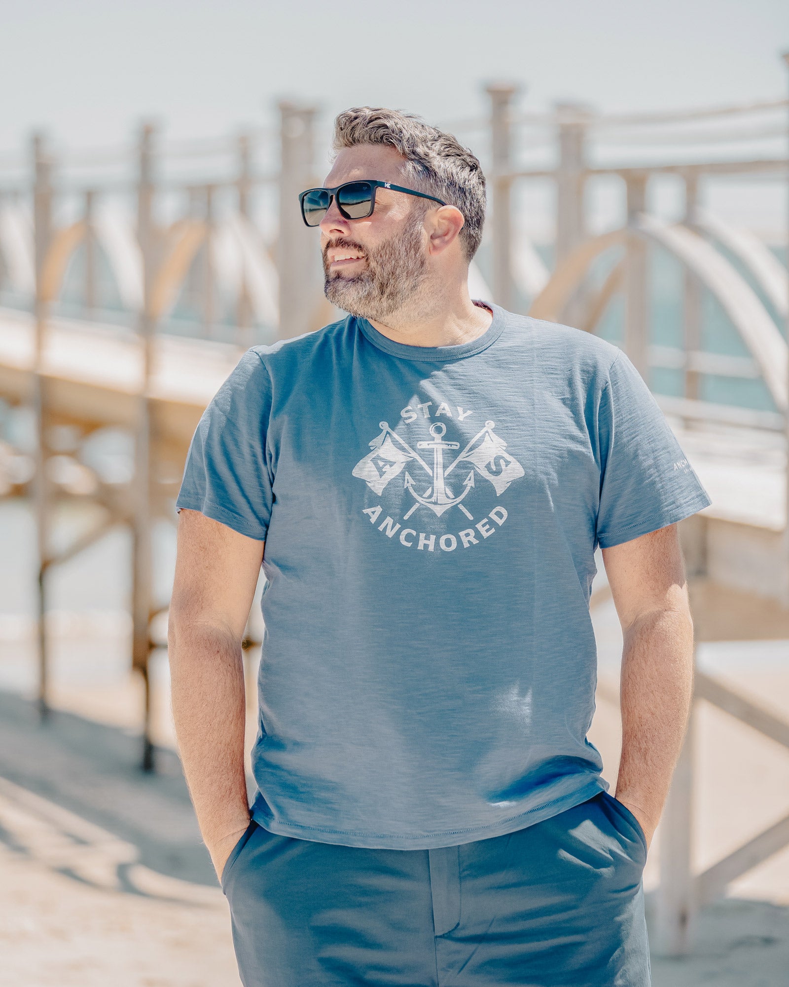 Stay Anchored Beach Tee